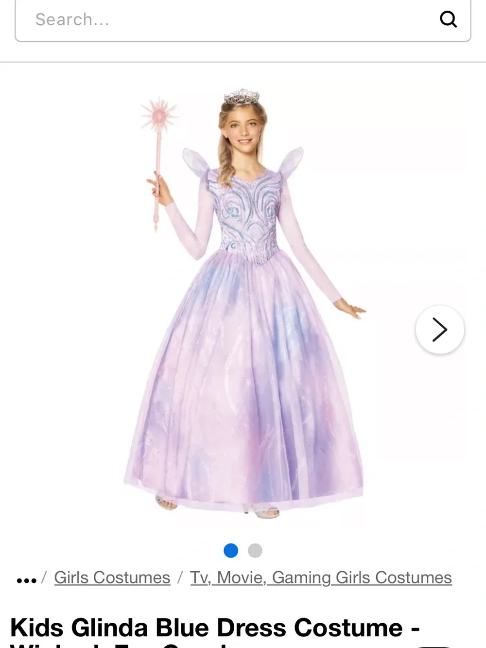 Spirit Halloween Glinda Wicked Costume
